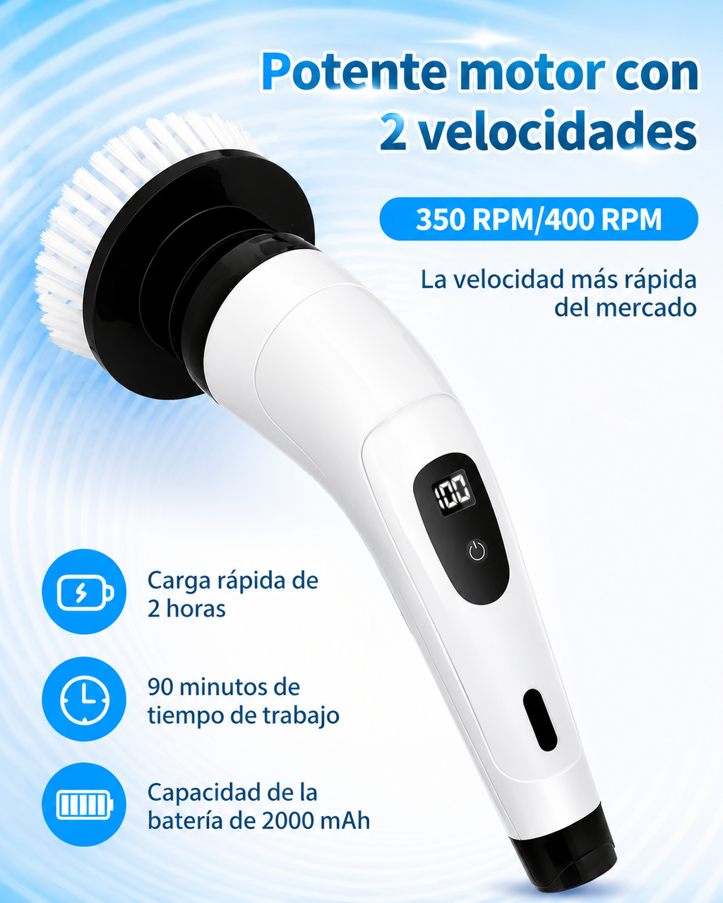 ✨Cepillo De Limpieza  9 en 1✨ ¡Despídete del cansancio y de las largas horas de limpieza!